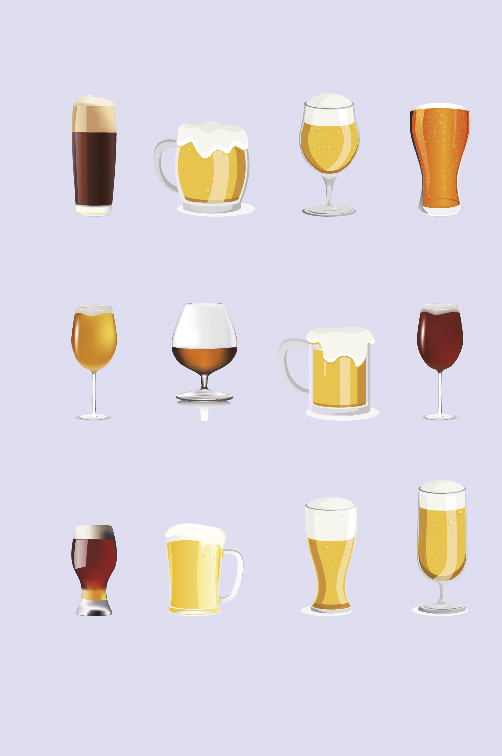 简约时尚啤酒杯扎啤素材