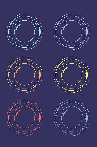 圆形现代科技边框