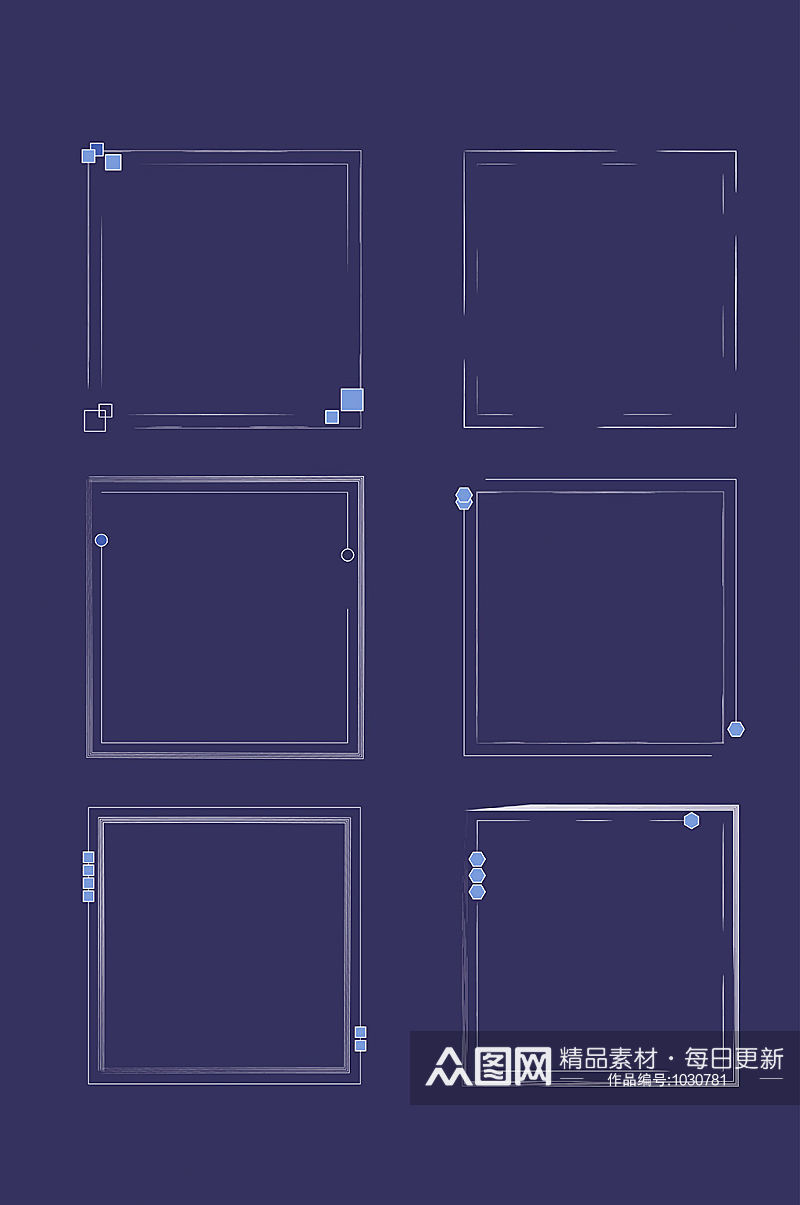 简约线条科技边框架素材