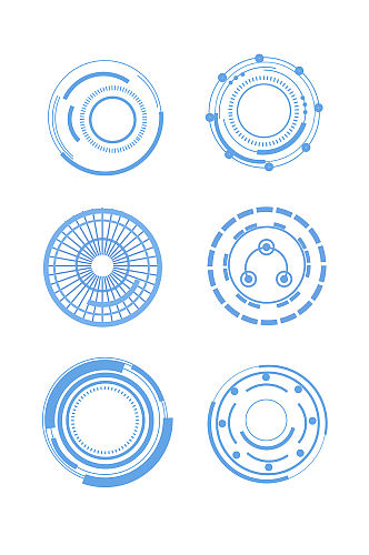 现代圆形科技边框框架