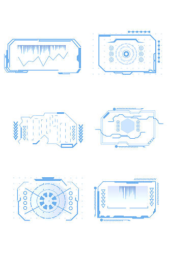 现代科技蓝色边框框架