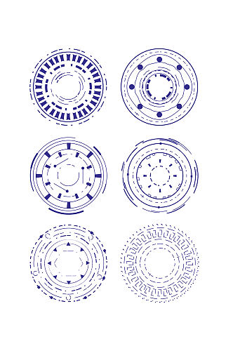 现代圆形科技边框