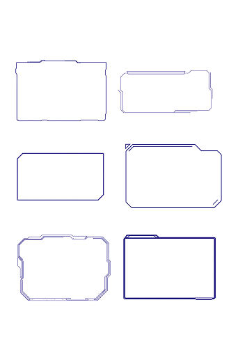 蓝色现代科技边框框架