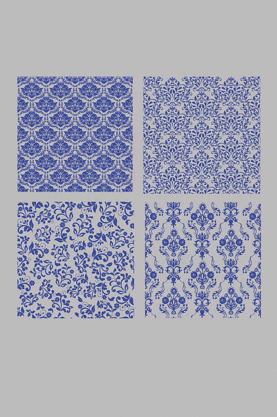 简约时尚花底纹花纹-众图网