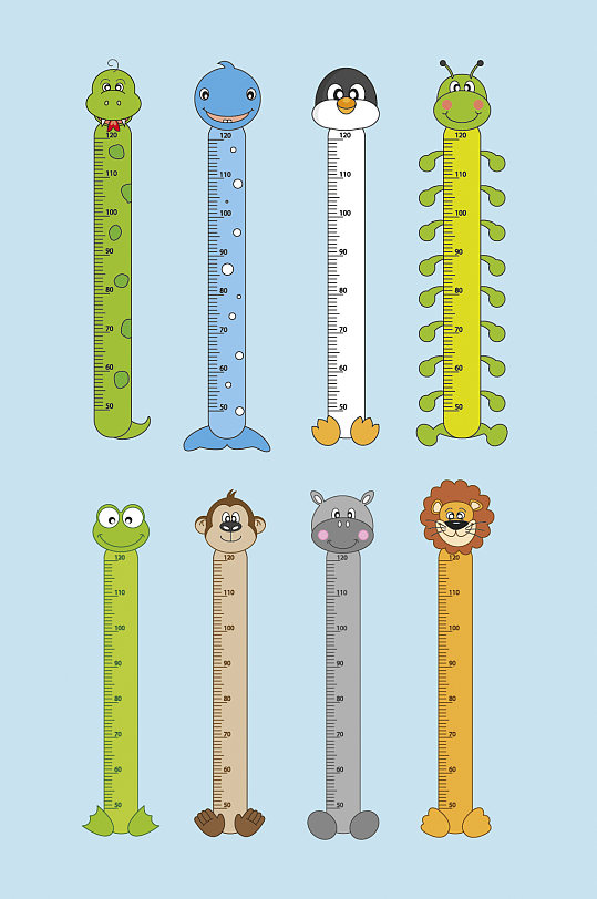 卡通城堡和动物边框矢量图素材