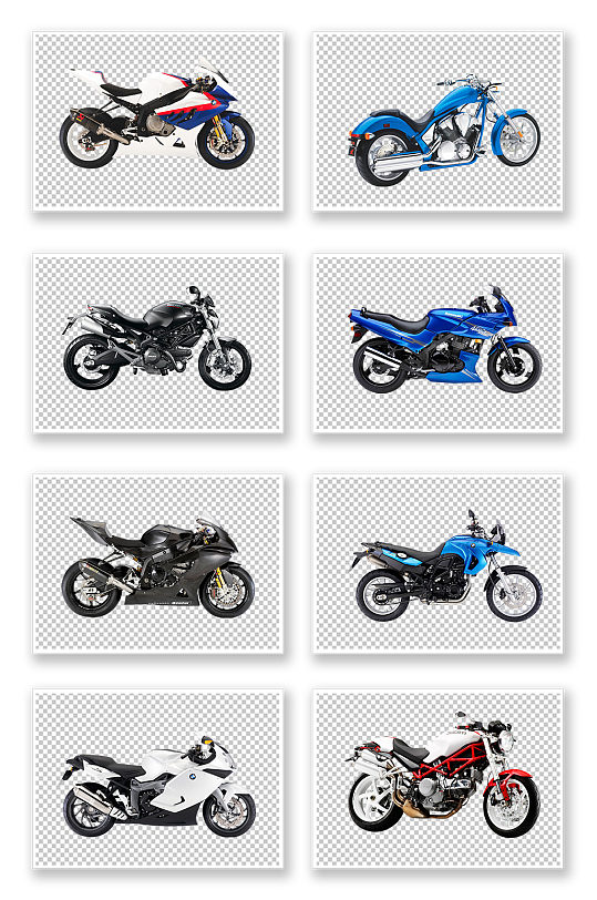 蓝色黑色品牌摩托车PNG