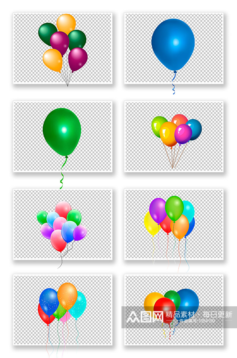 五颜六色节日气球素材
