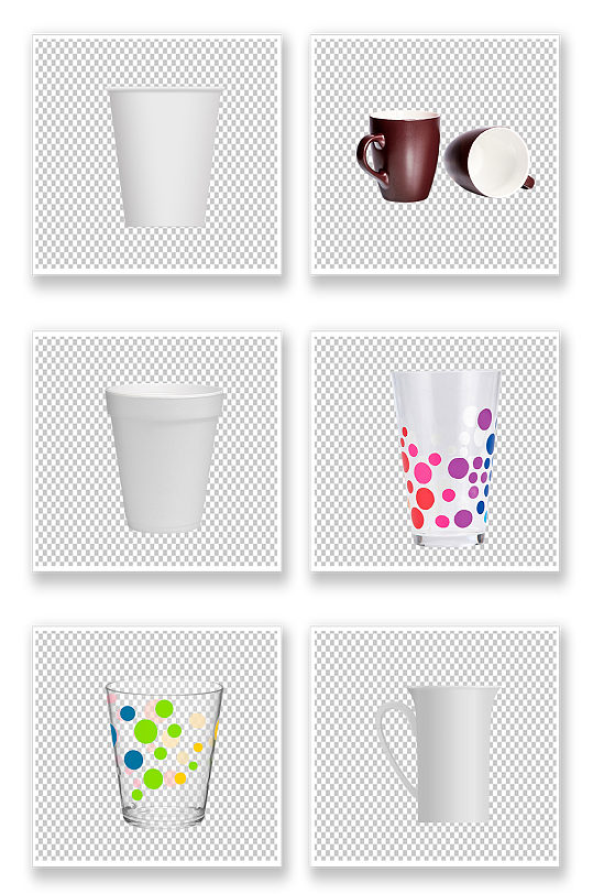 黑白简约简洁杯子空杯