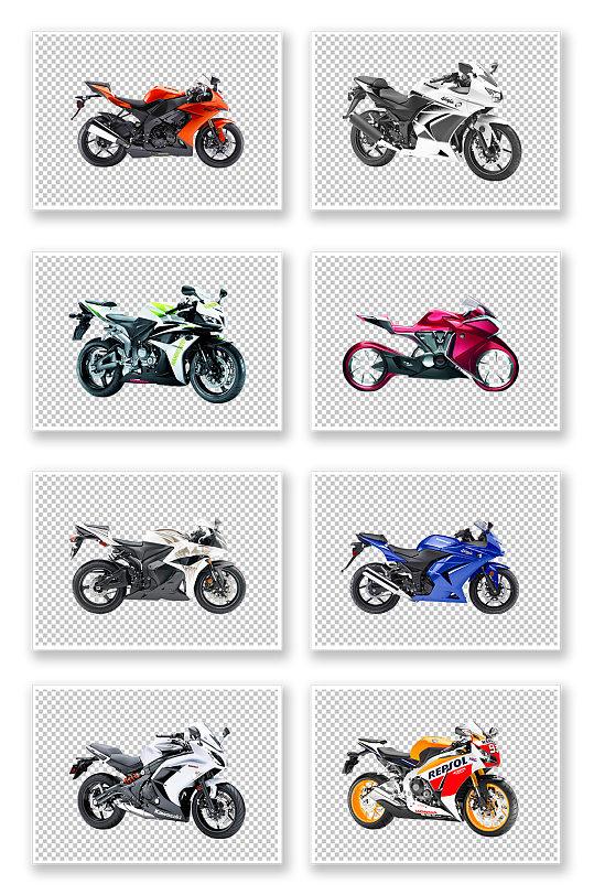 各类型不同摩托车车型