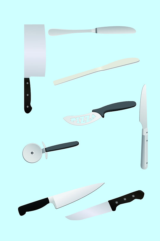 矢量厨房刀具工具