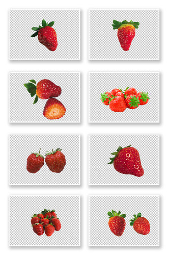 红色成熟新鲜草莓