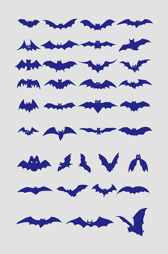 矢量各种样式蝙蝠