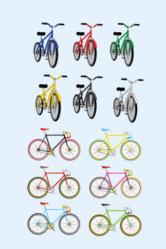 自行车单车矢量元素