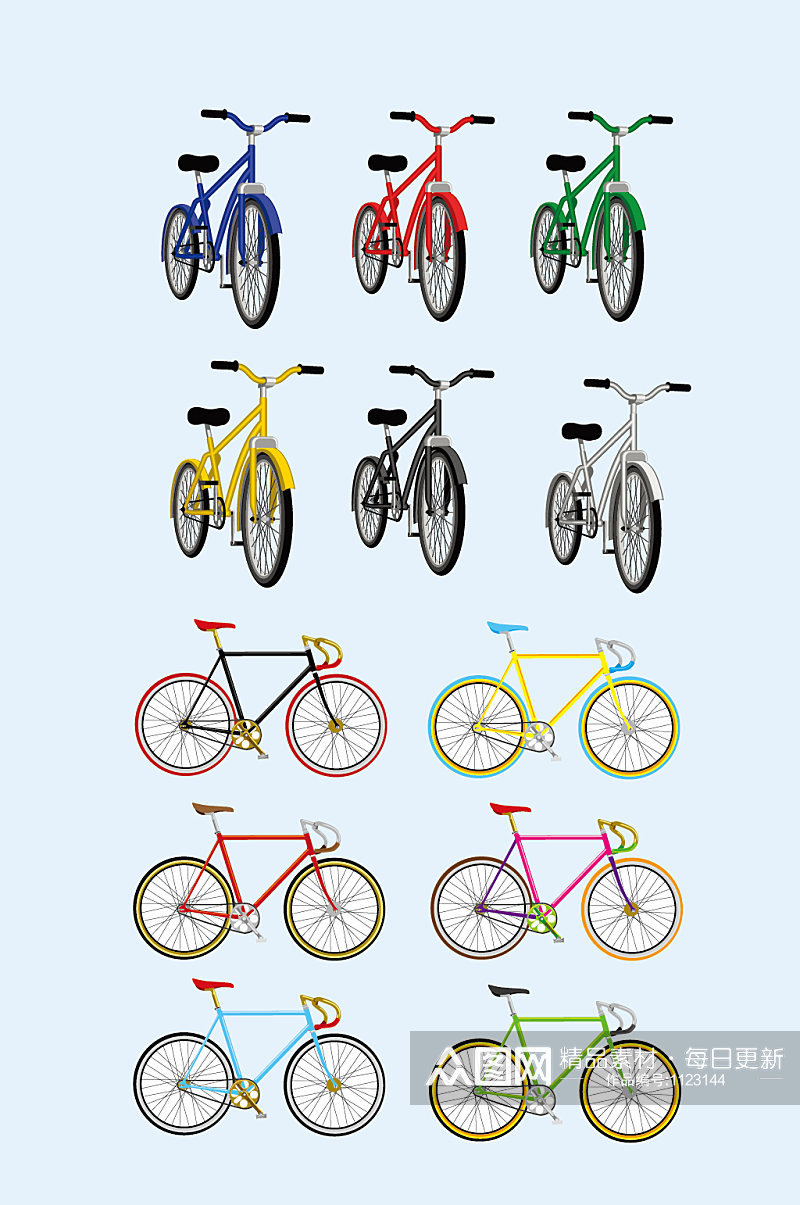自行车单车矢量元素素材