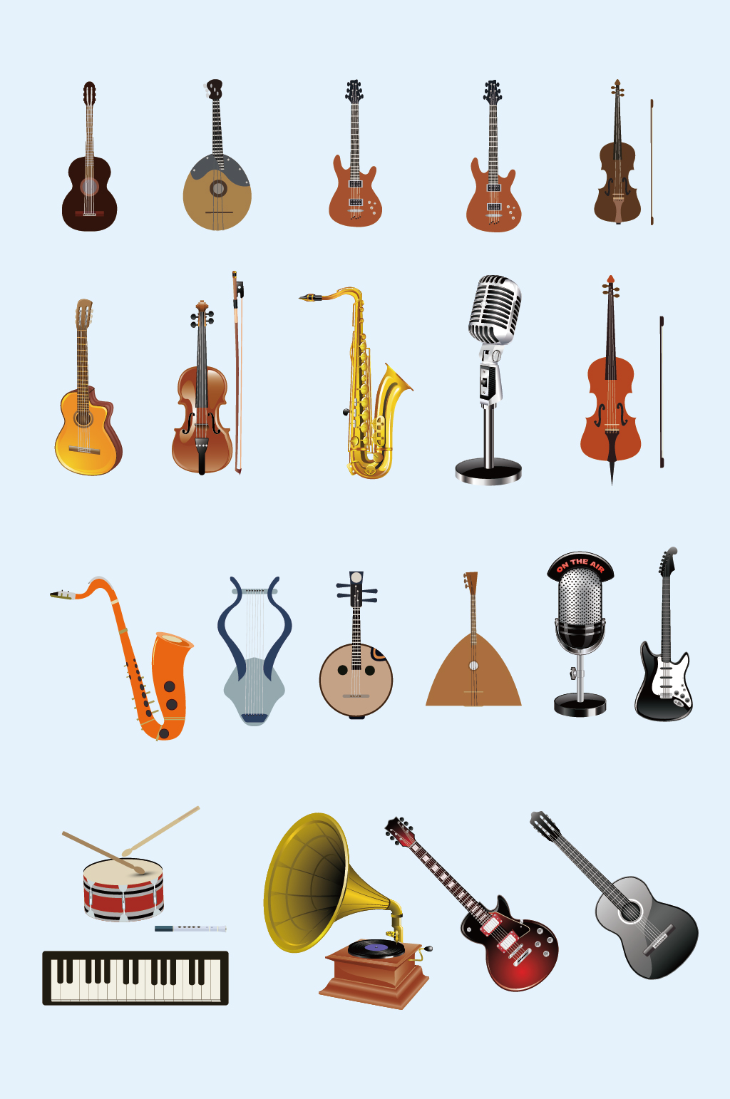 各种音乐器具图片图片