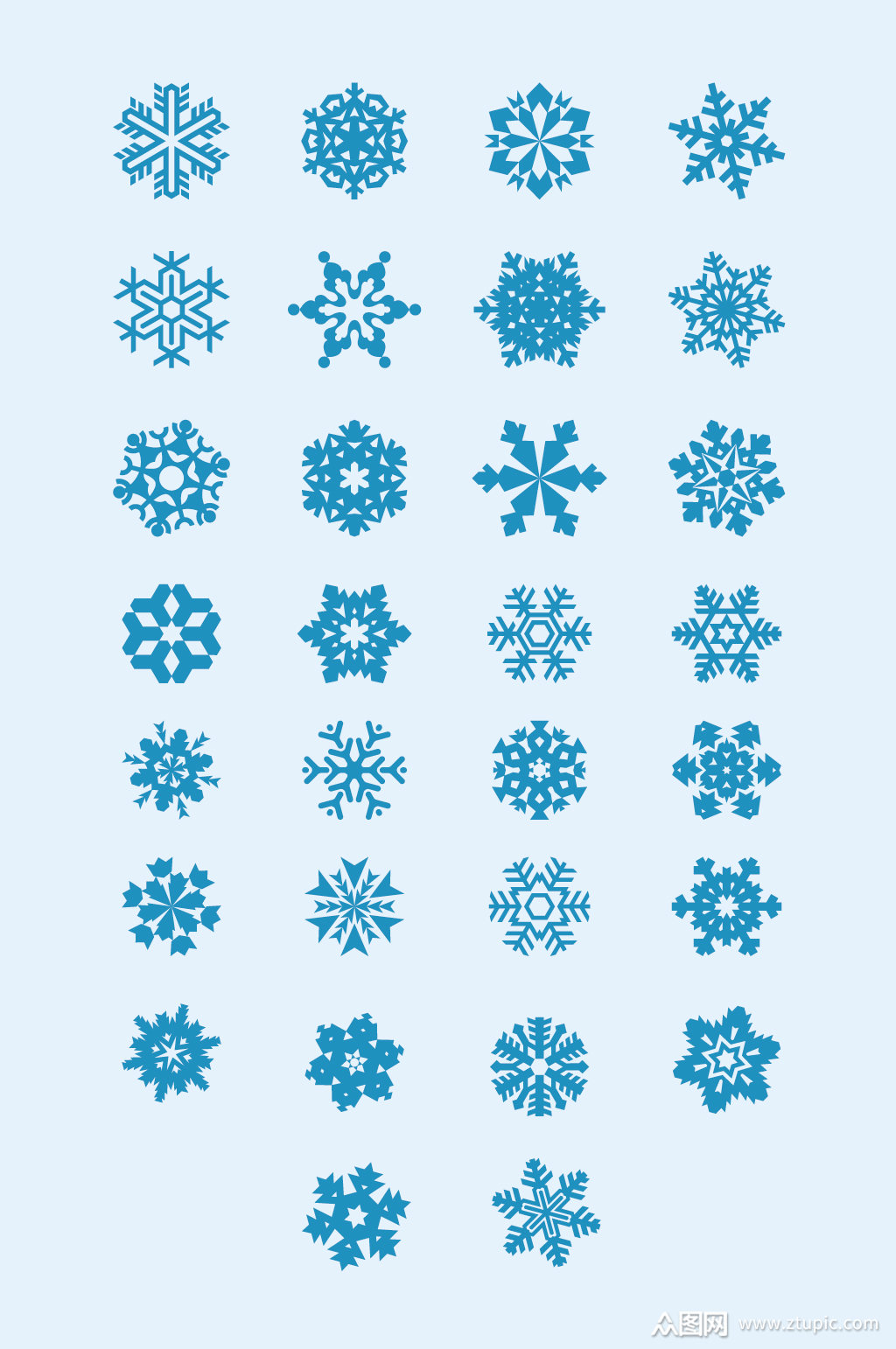 众图网独家提供矢量简约雪花雪片素材免费下载,本作品