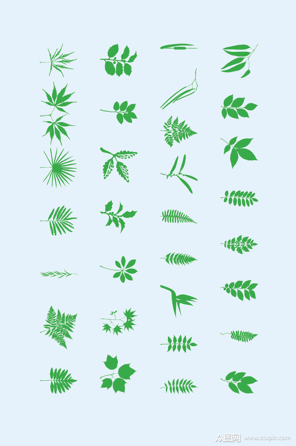 ai矢量叶子树叶