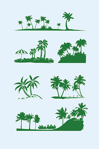 AI矢量椰子树棕树
