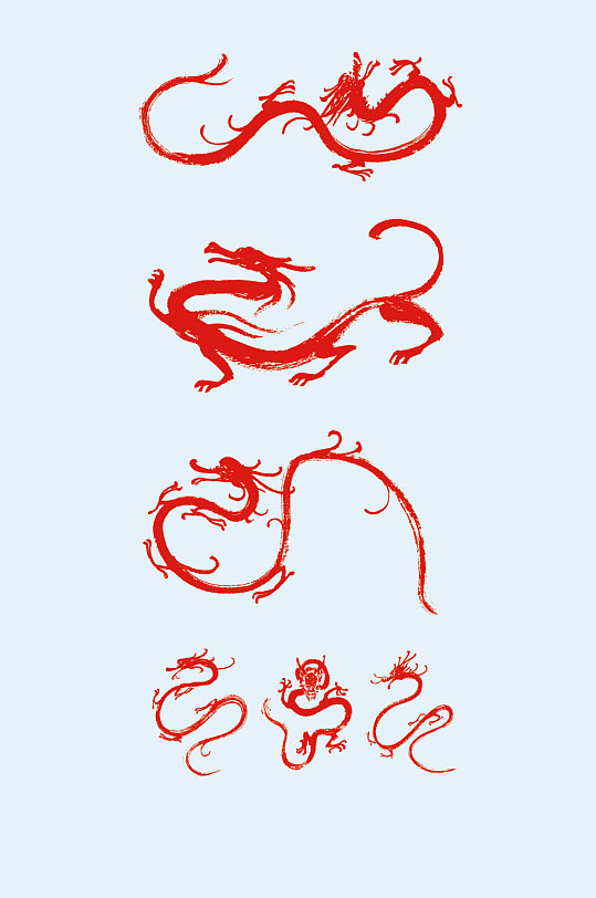 矢量手绘中国传统元素龙