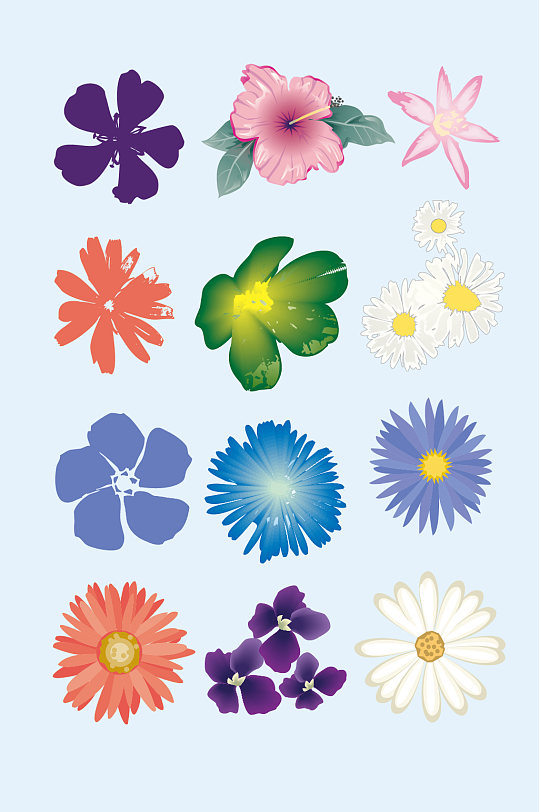 ai矢量花朵小碎花小花