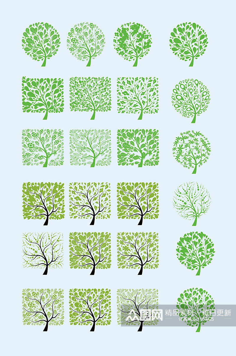 矢量树木树杈大树素材