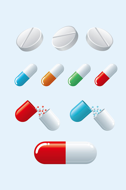 矢量ai药品西药品