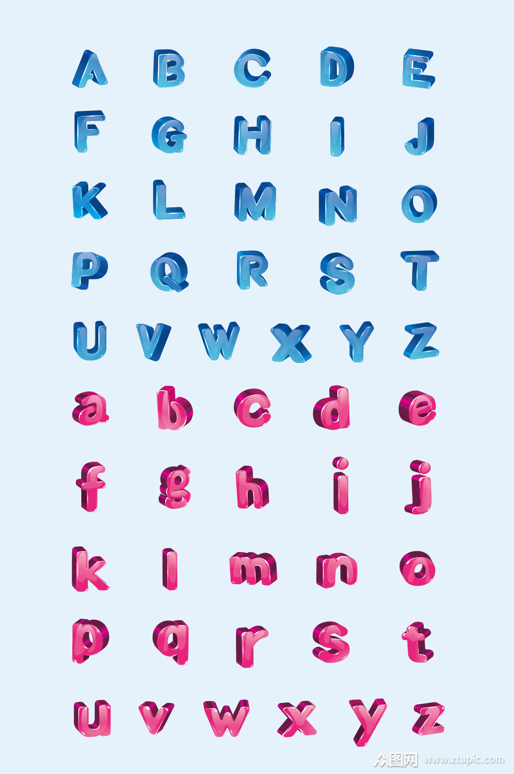 矢量个性英文字母元素