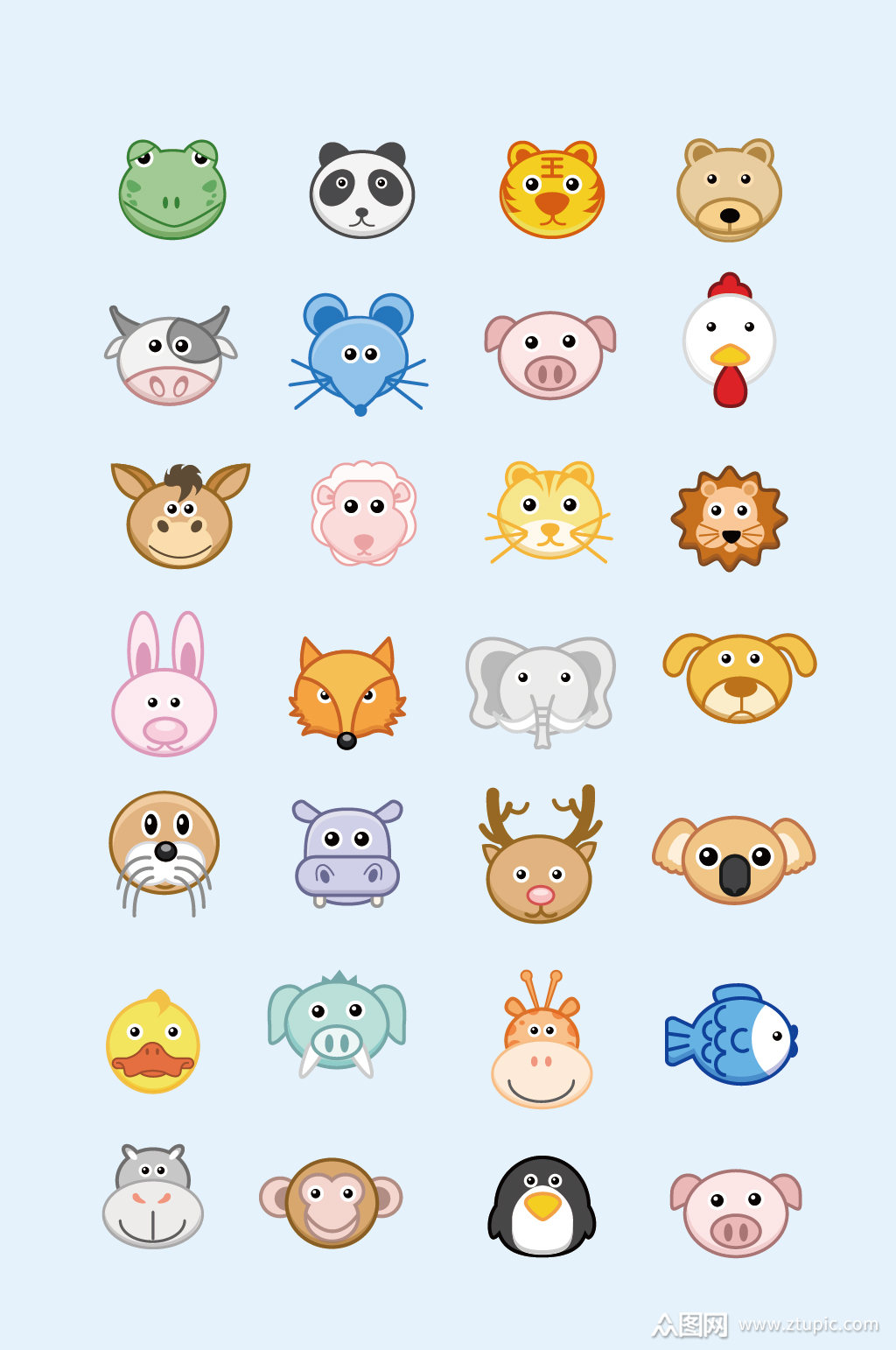 矢量动物卡通元素