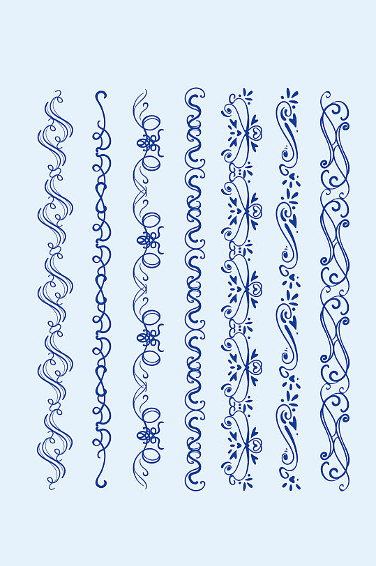 ai矢量花边花纹