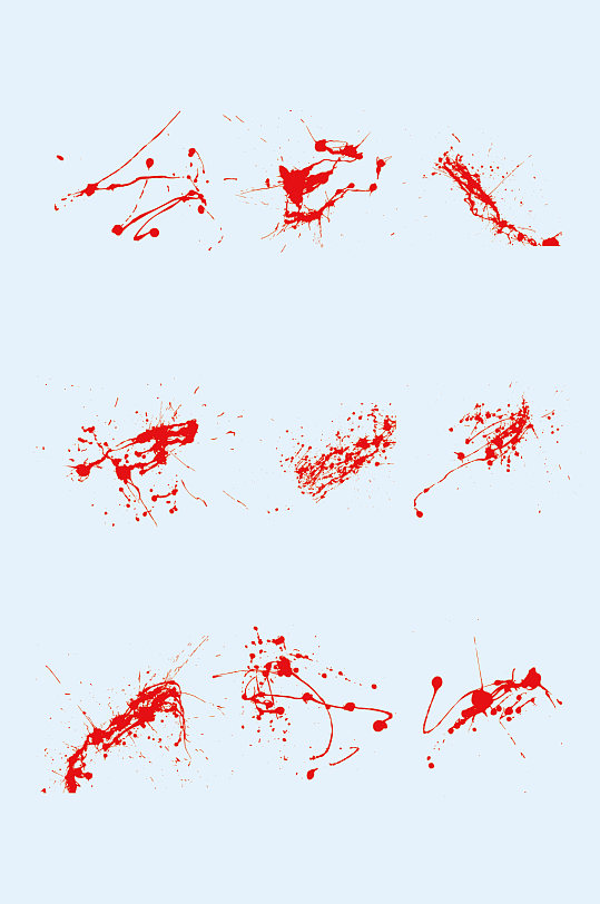 矢量墨汁液体喷溅