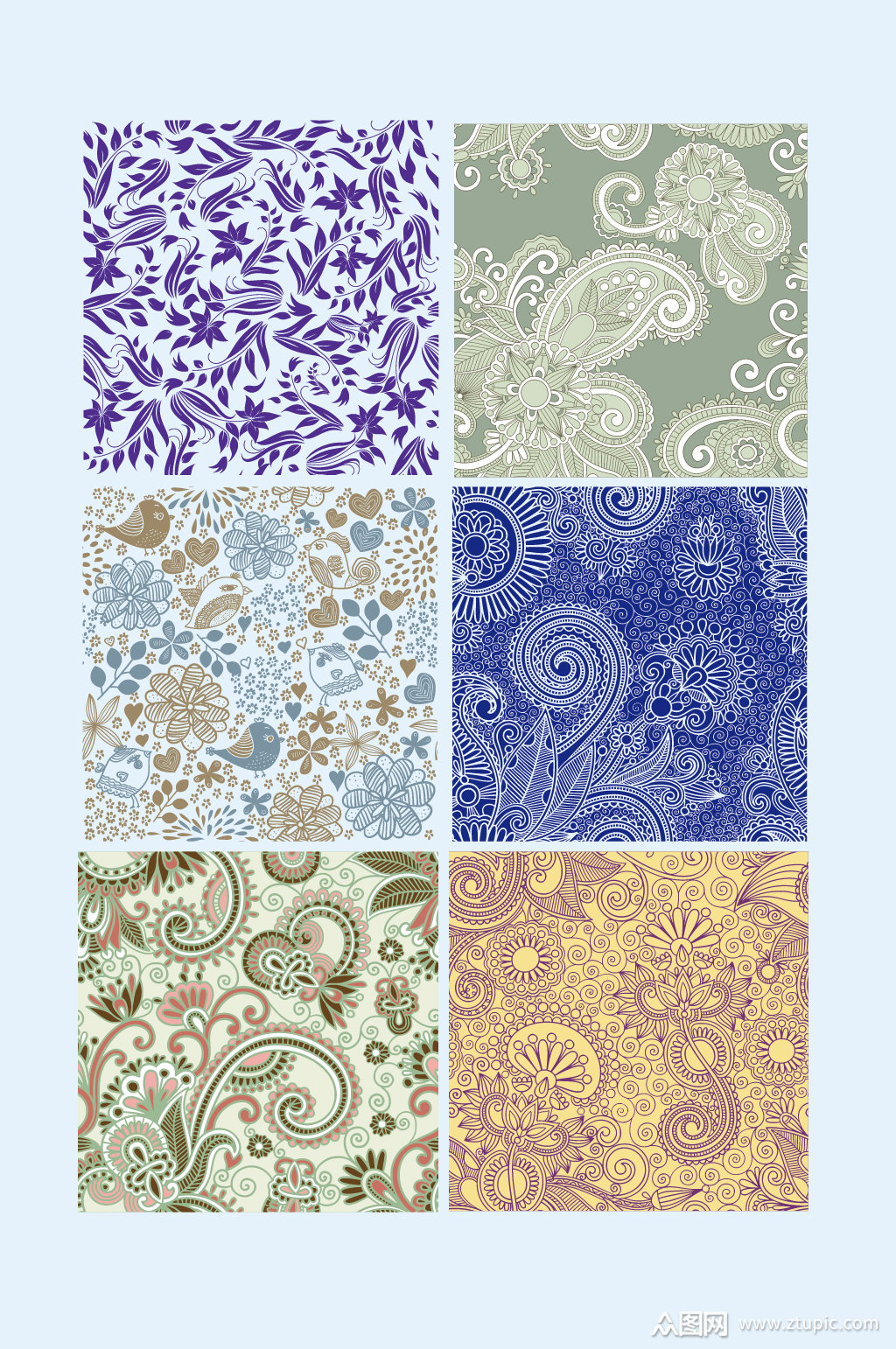 欧式矢量花纹底纹背景