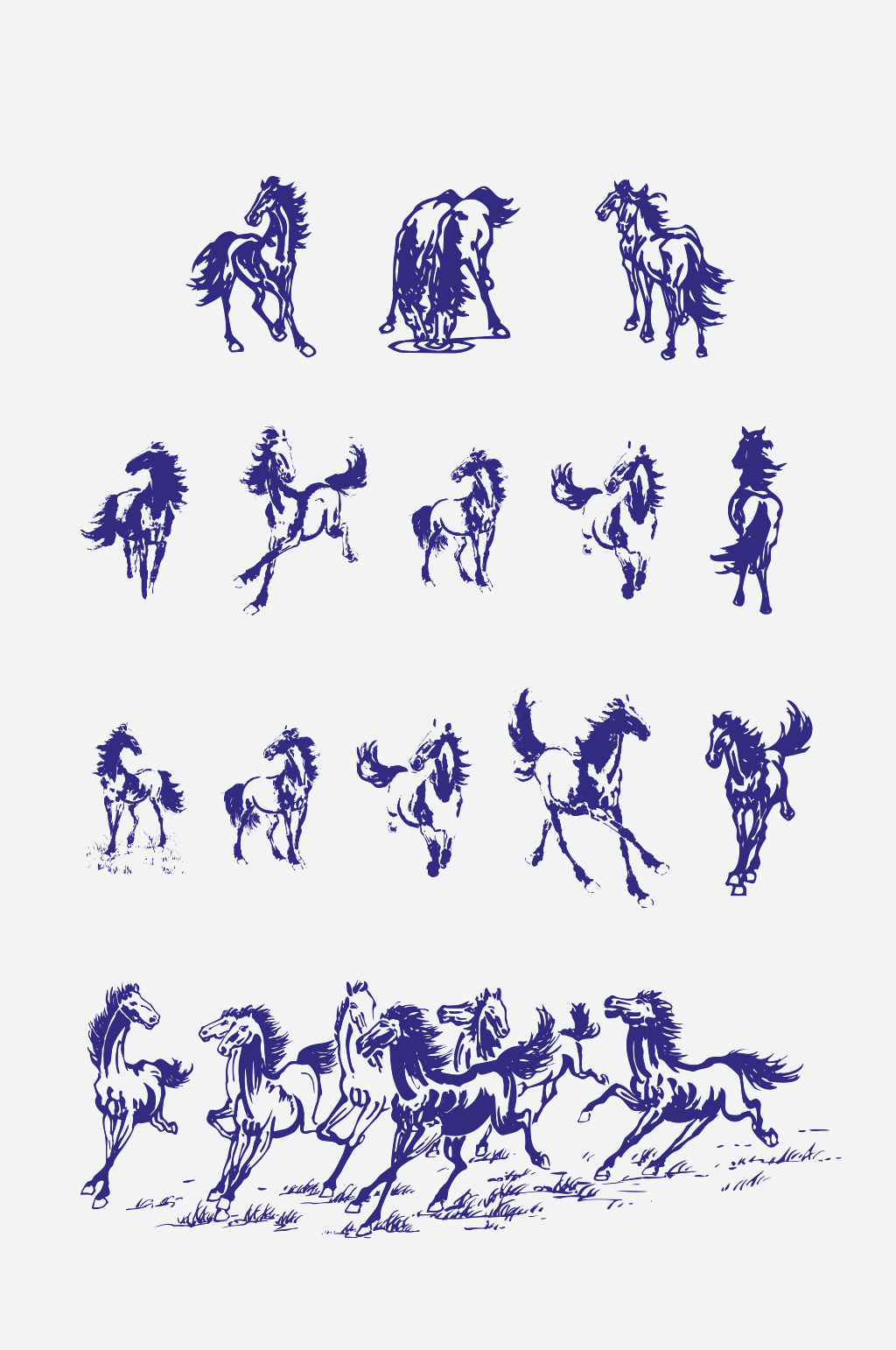 cdr矢量奔马千里马