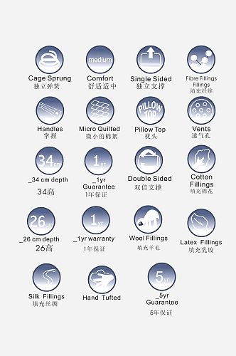 矢量床垫标签标标标识