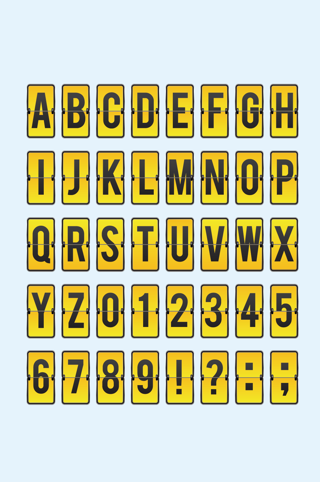 矢量代谢英文字母数字素材