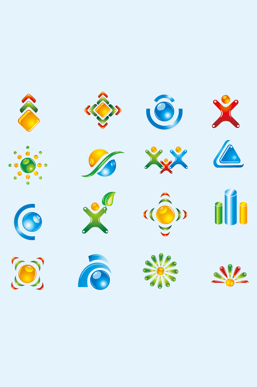 矢量渐变LOGO标志元素素材