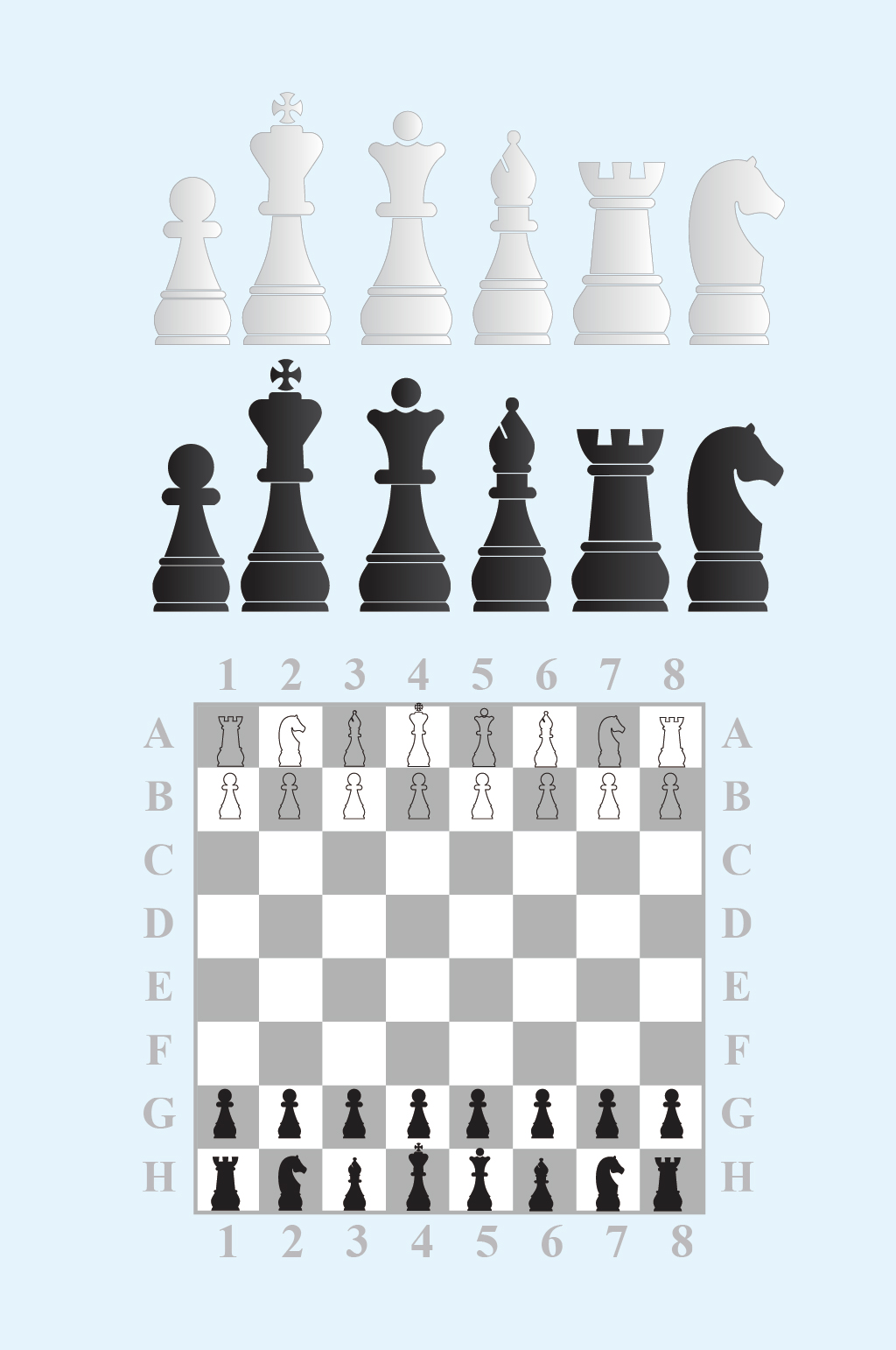 国际象棋棋子字母图片