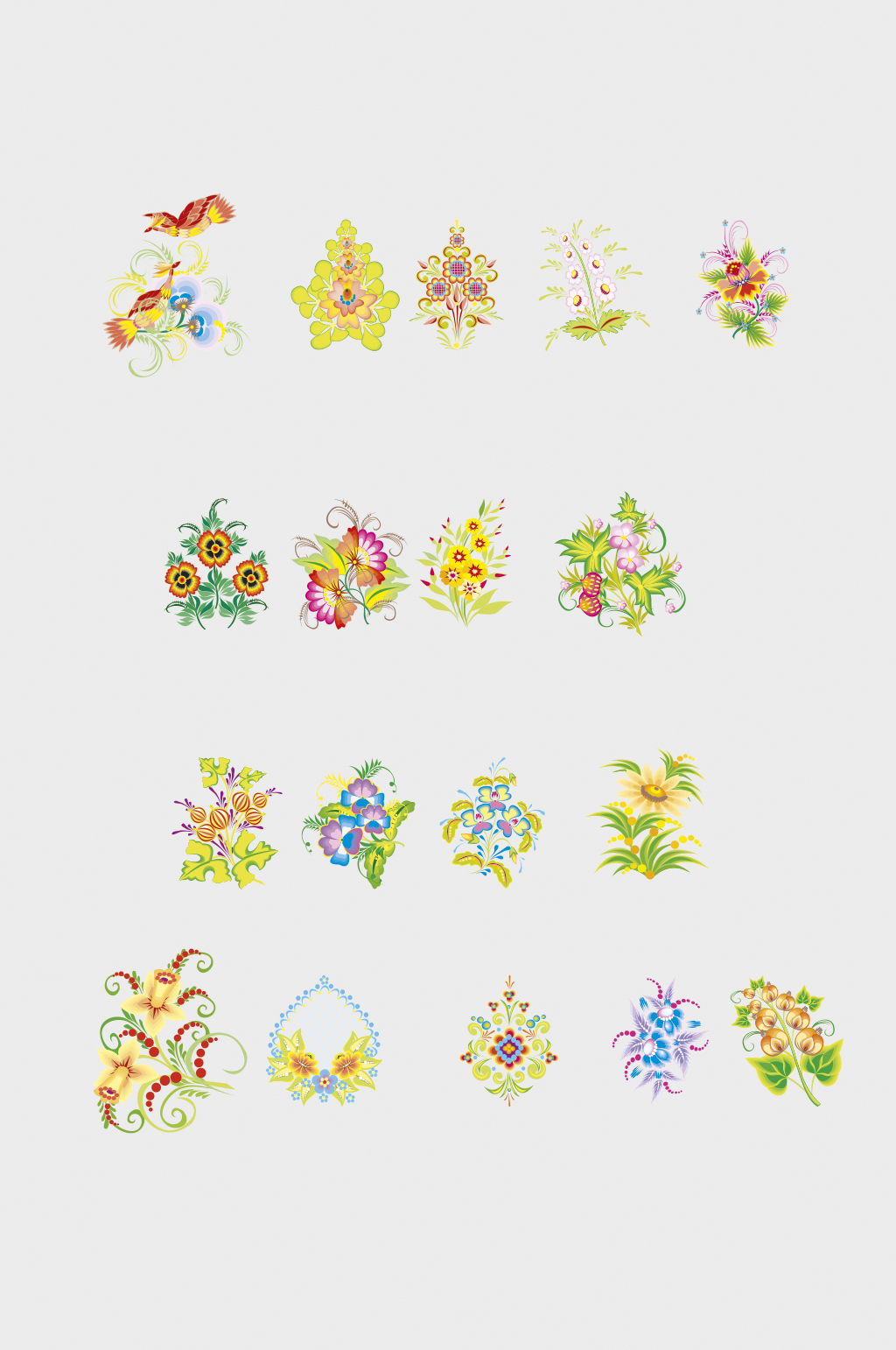 CDR矢量花草花儿花朵素材