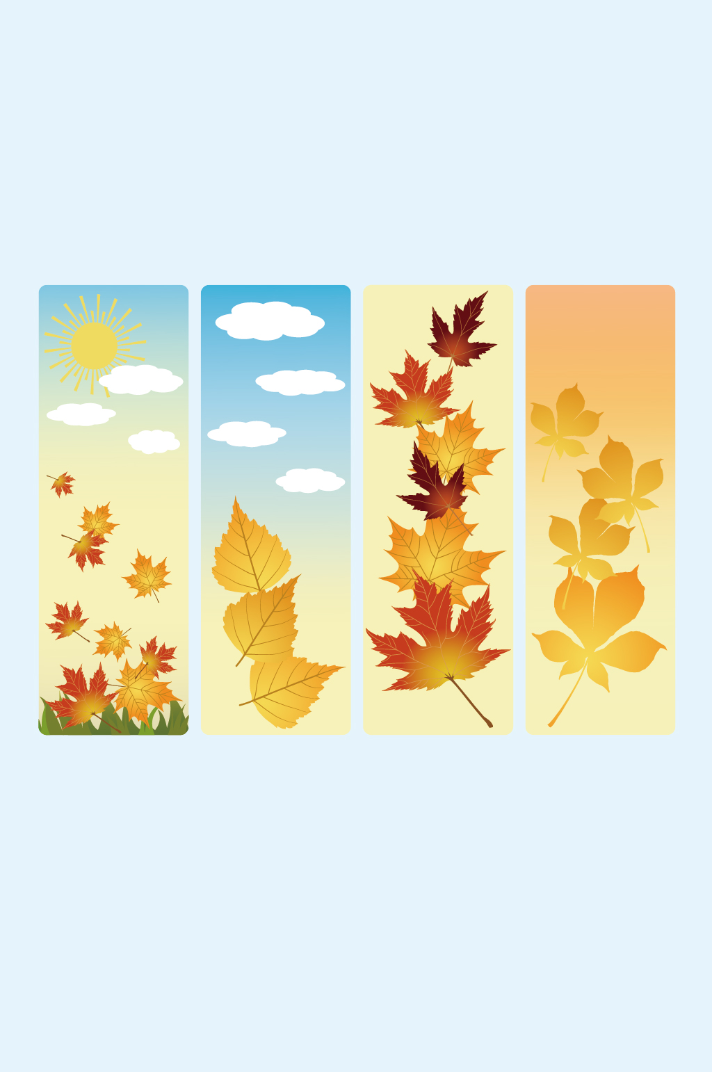 AI矢量枫叶树叶底纹背景素材