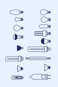 AI矢量线条灯泡灯