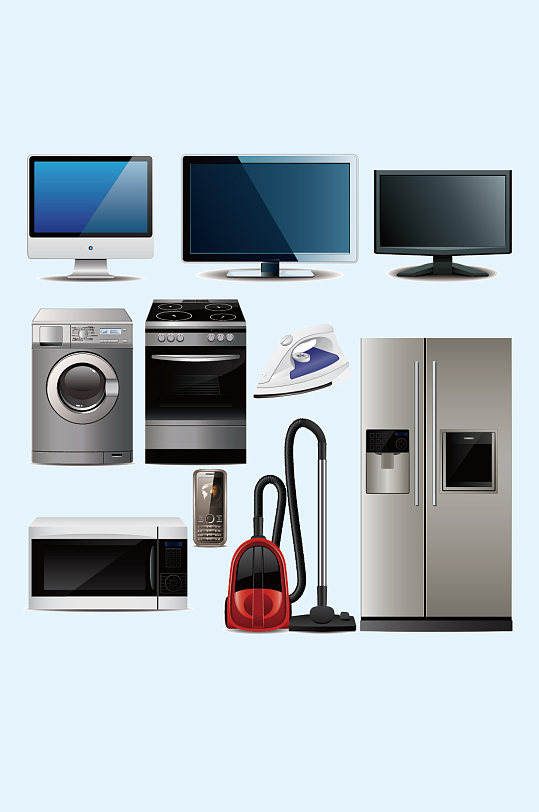 矢量电器家用电器-众图网