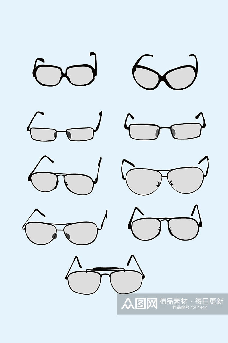 AI和思量眼镜眼镜框素材