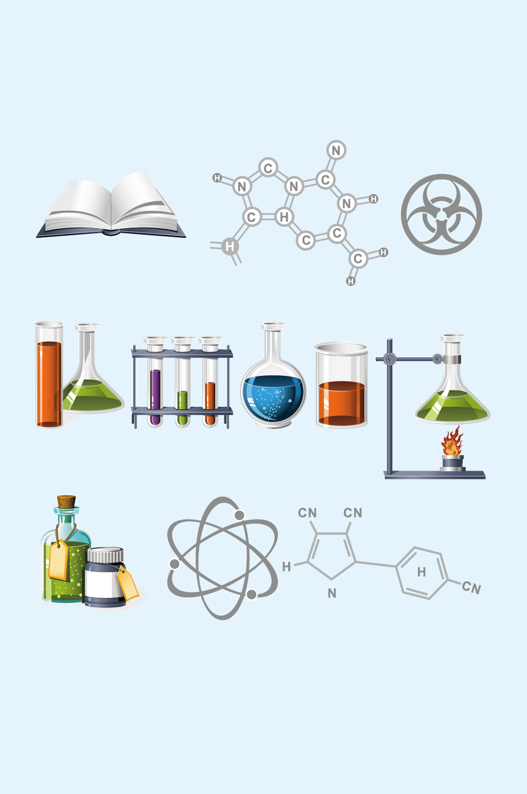 矢量生物化學元素