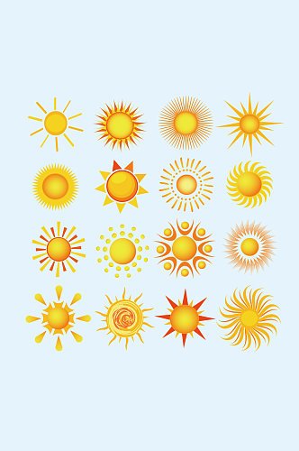 AI矢量手绘太阳