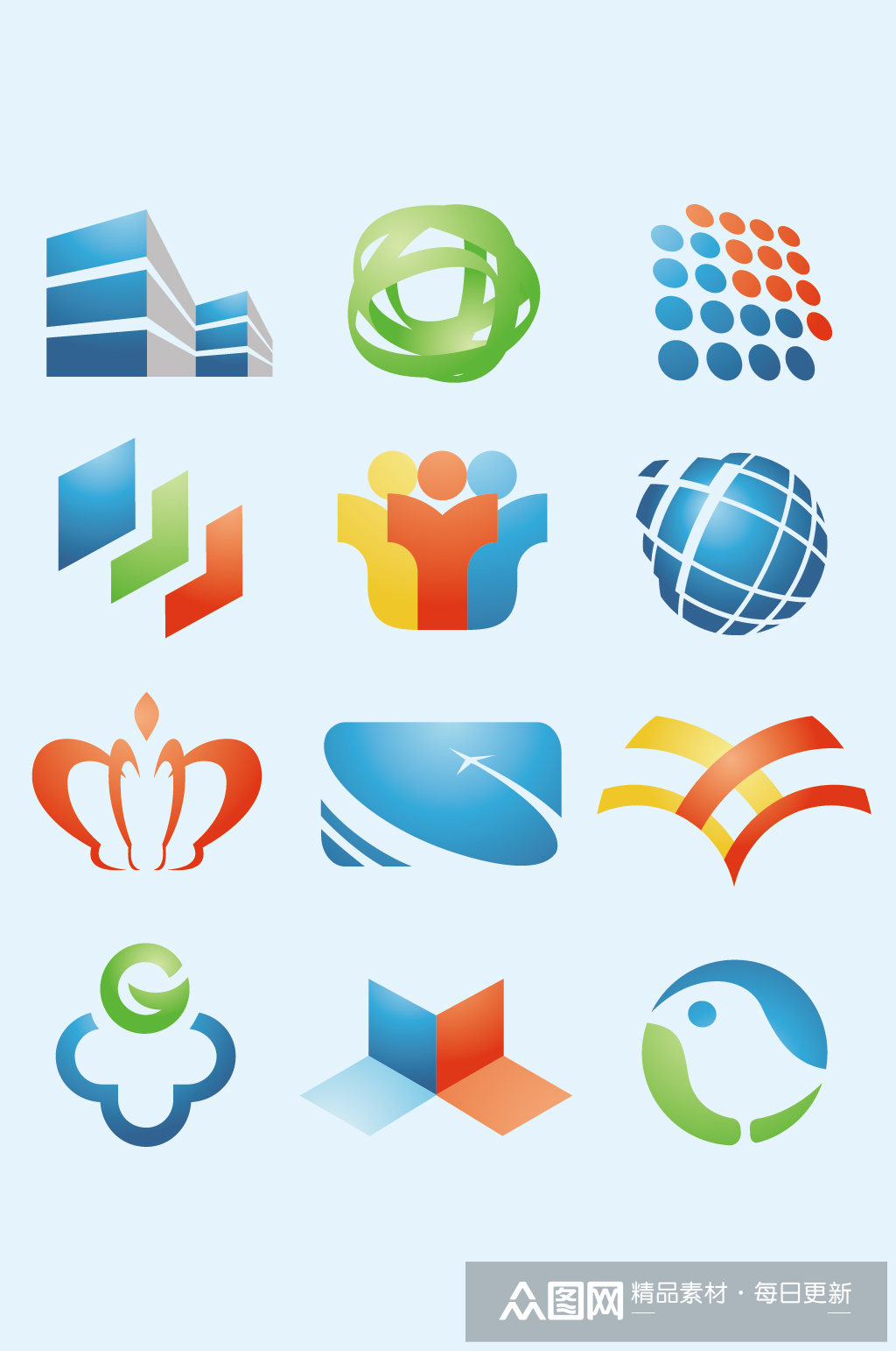 ai矢量立体logo标志素材