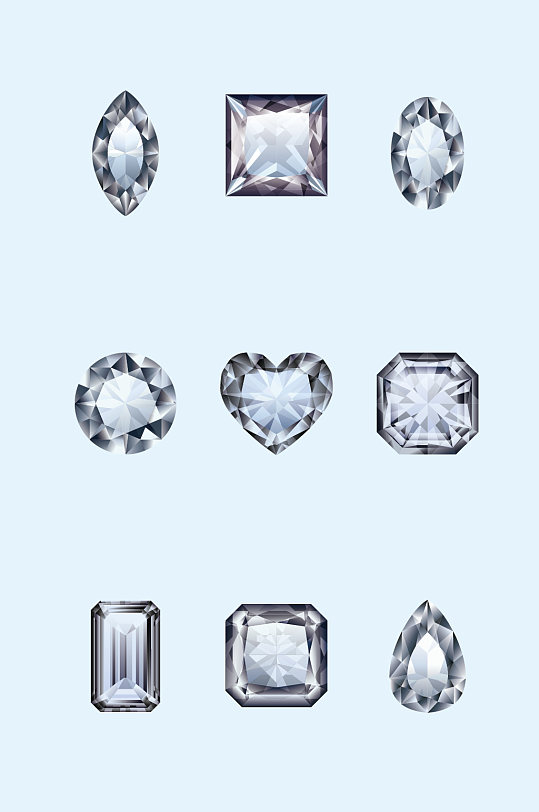 AI矢量钻石珠宝