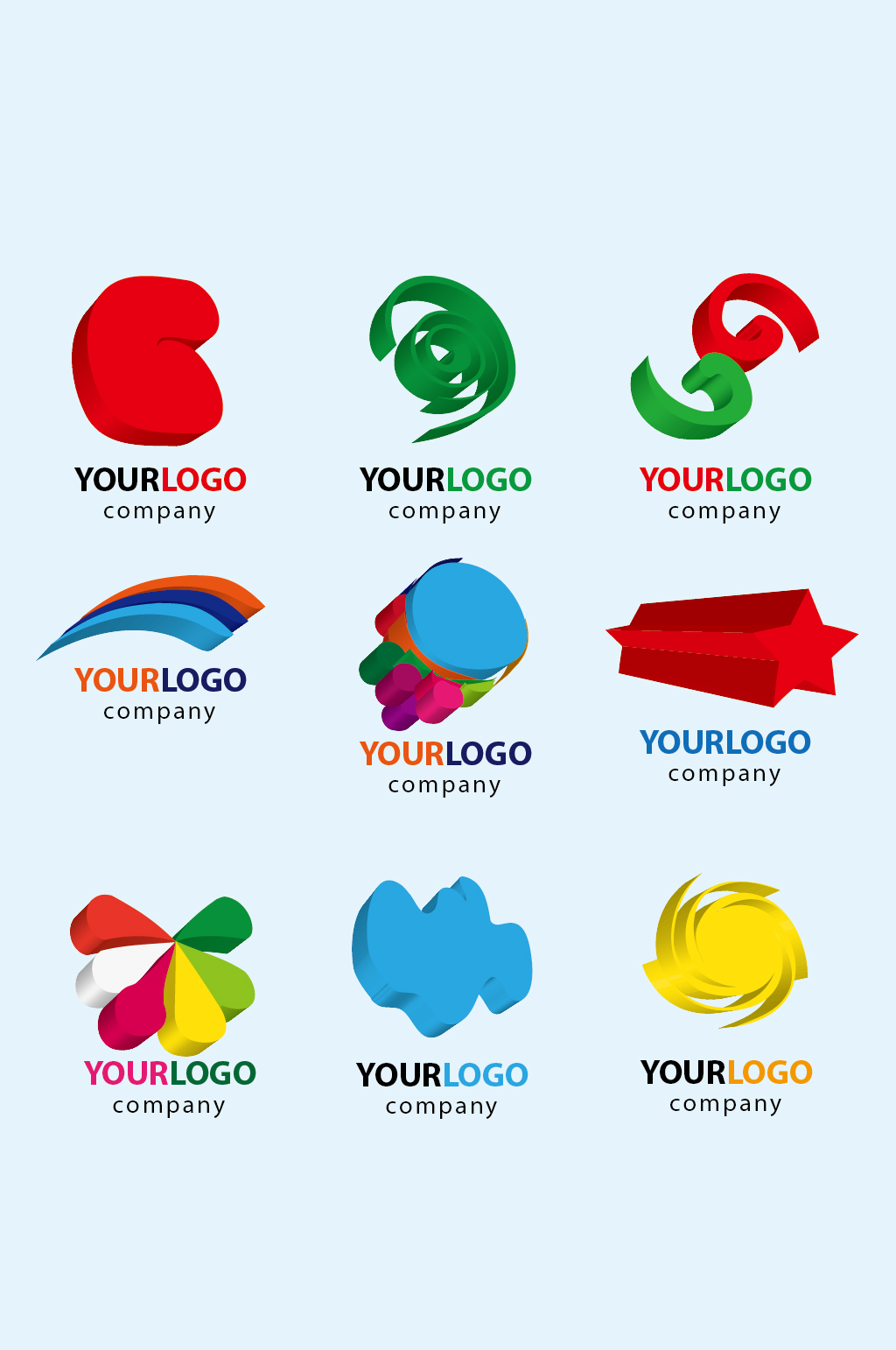 矢量立体LOGO标志标识素材