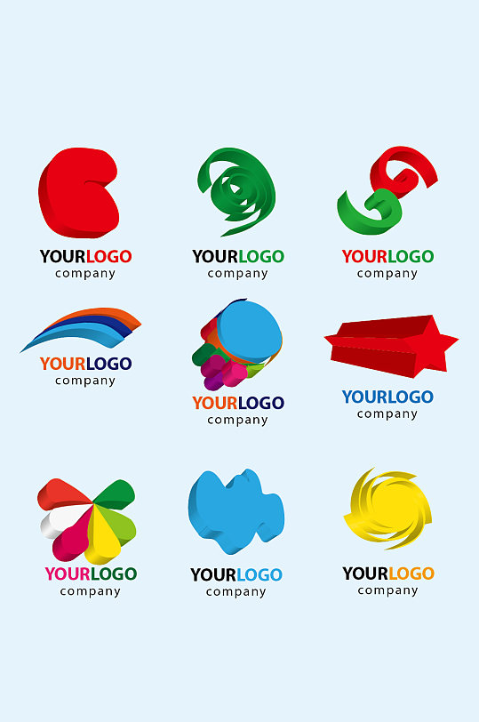 矢量立体logo标志标识-众图网
