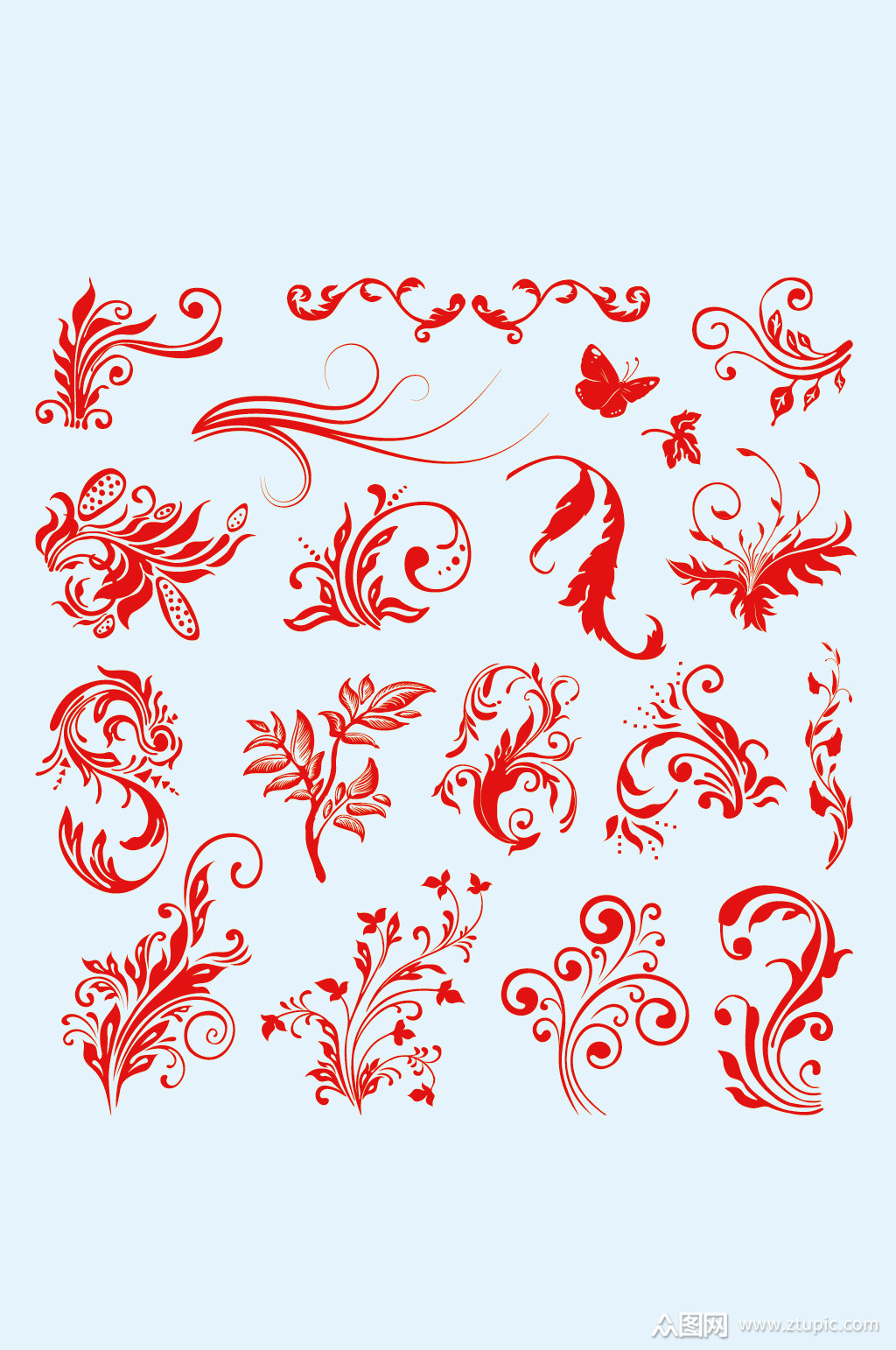 矢量欧式花纹花边装饰