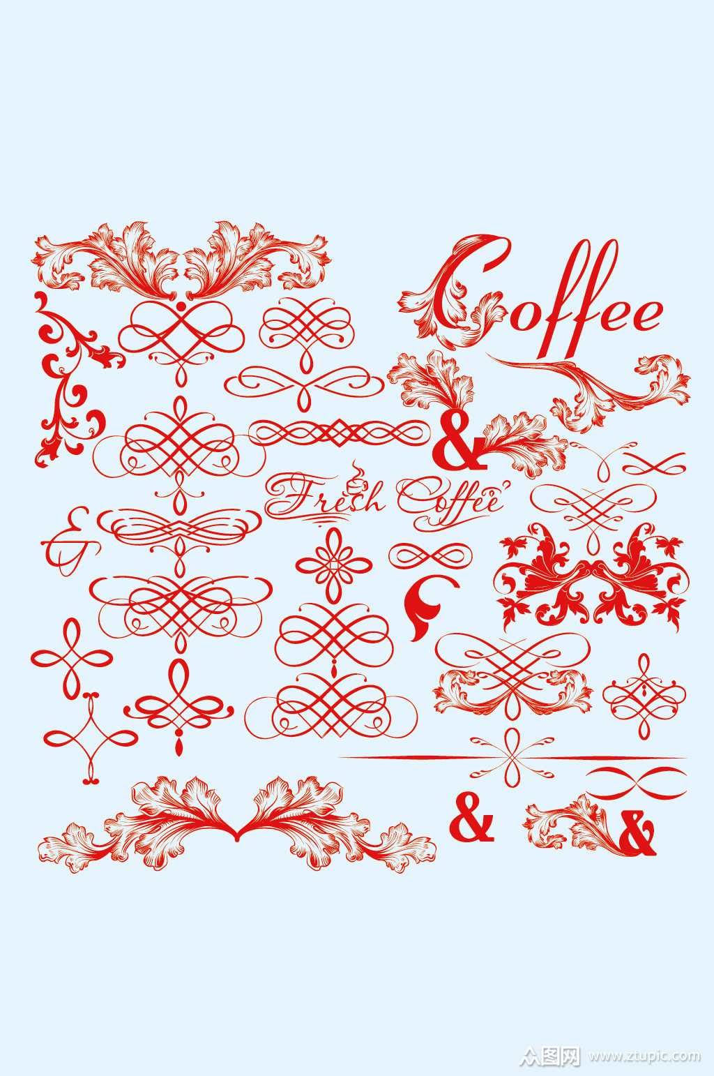 矢量欧式花纹花边装饰