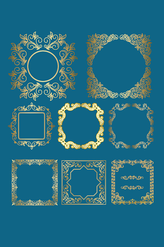 金色花边花纹图片-金色花边花纹素材下载-众图网